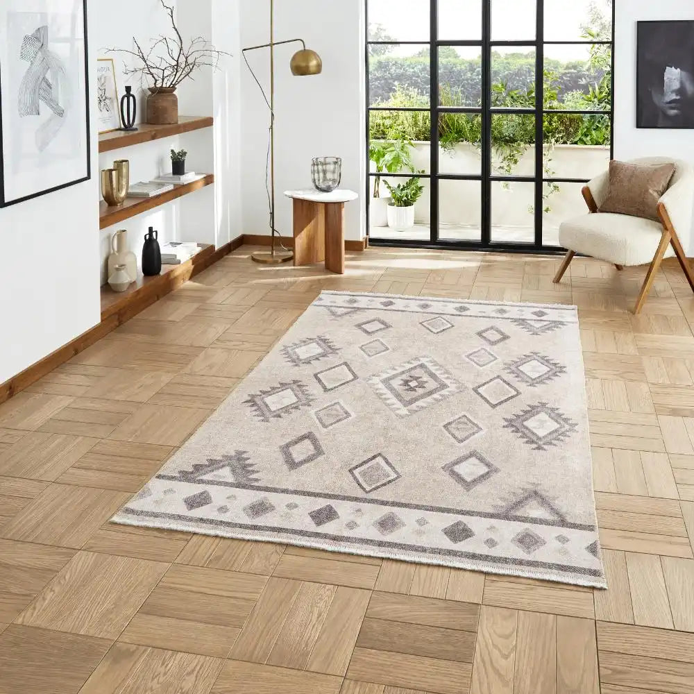 Whisper Think Washable H1066 Beige Rug RS