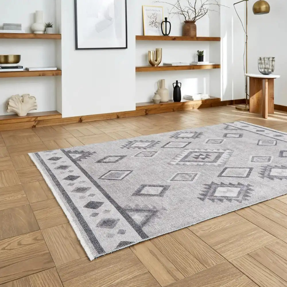 Whisper Think Washable H1066 Grey Rug RS