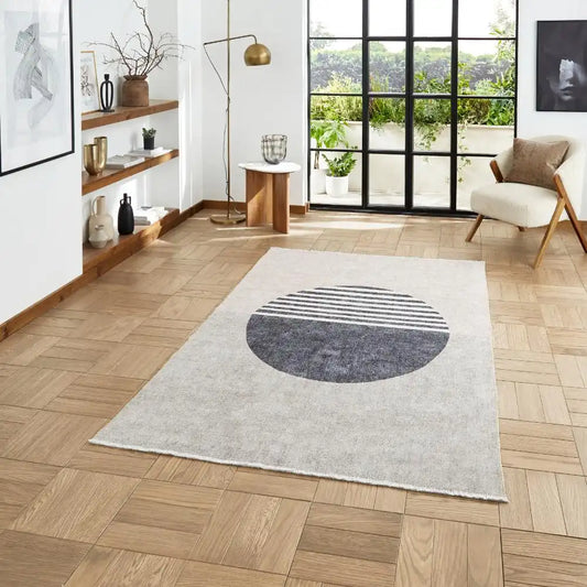 Whisper Think Washable H1067 Beige Green Rug RS