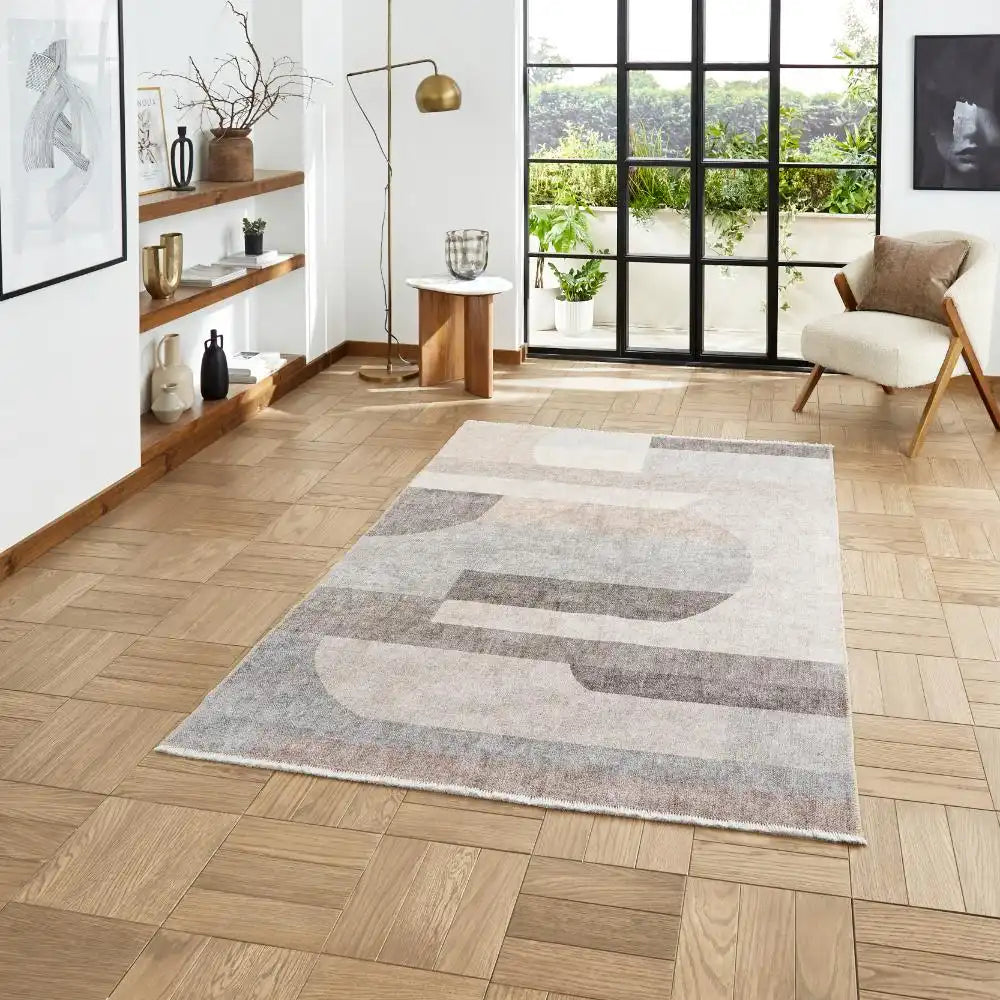 Whisper Think Washable H1068 Beige Rug RS