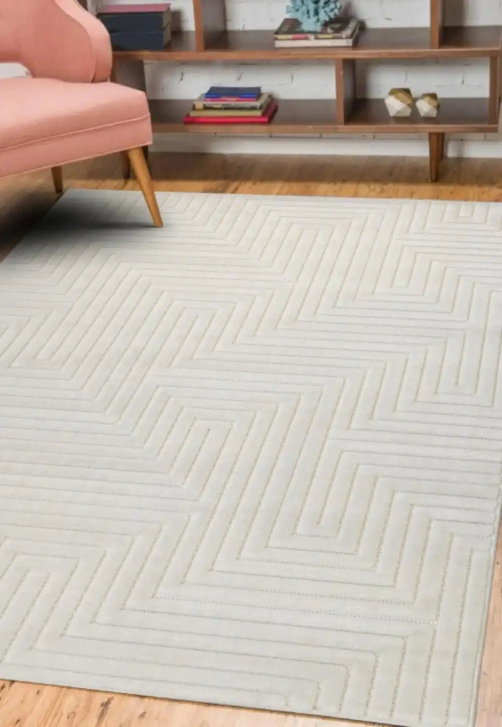Malmo Indoor Outdoor MAZE WHITE Rug RS