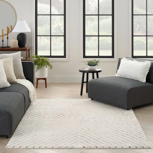 Modern Comfort MNC01 Ivory Black Rug RS