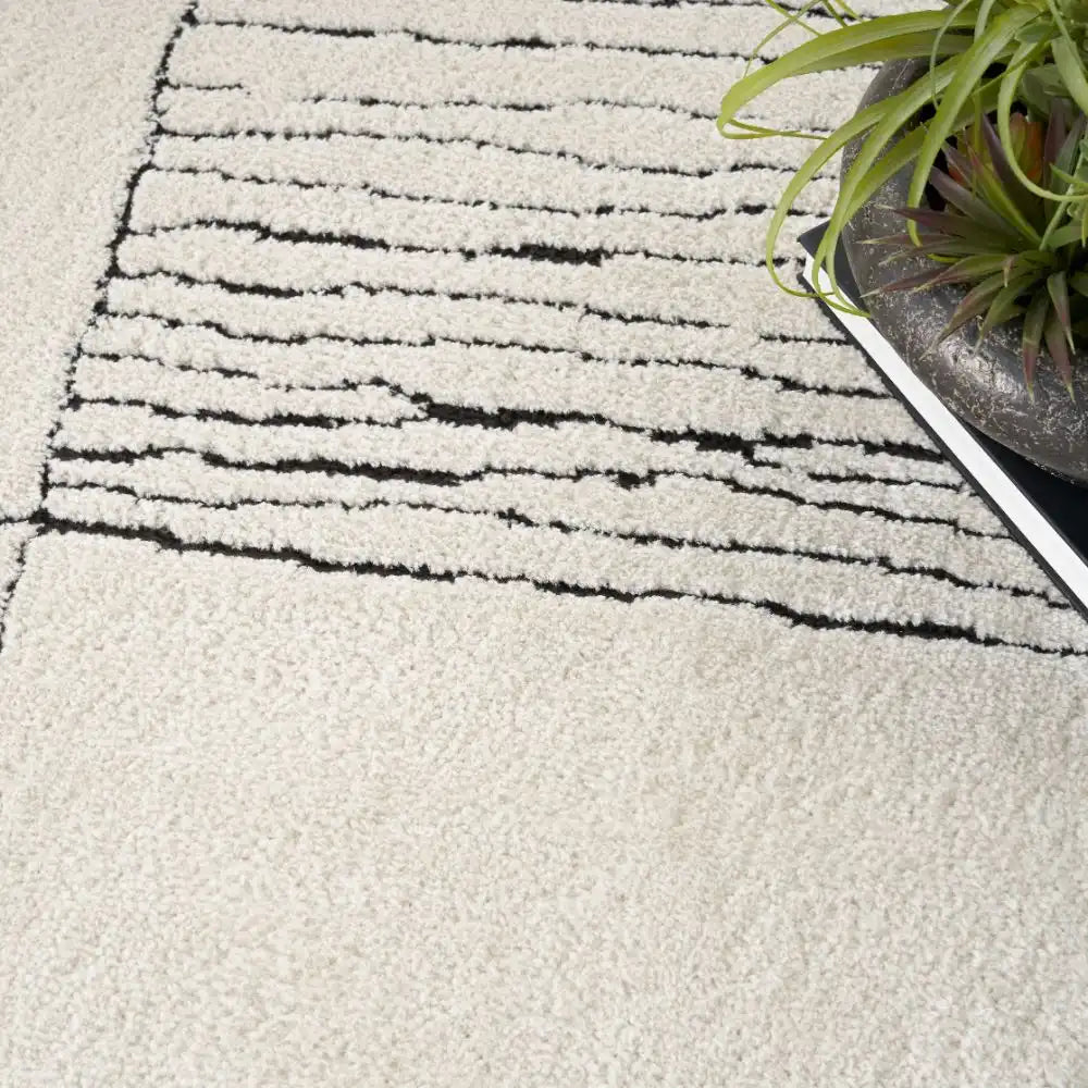 Modern Comfort MNC02 Ivory Black Rug RS