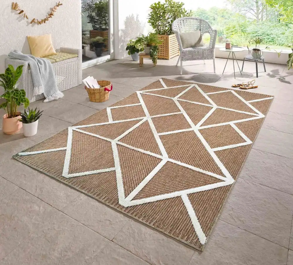 Harper Outdoor Prism Cream Rug