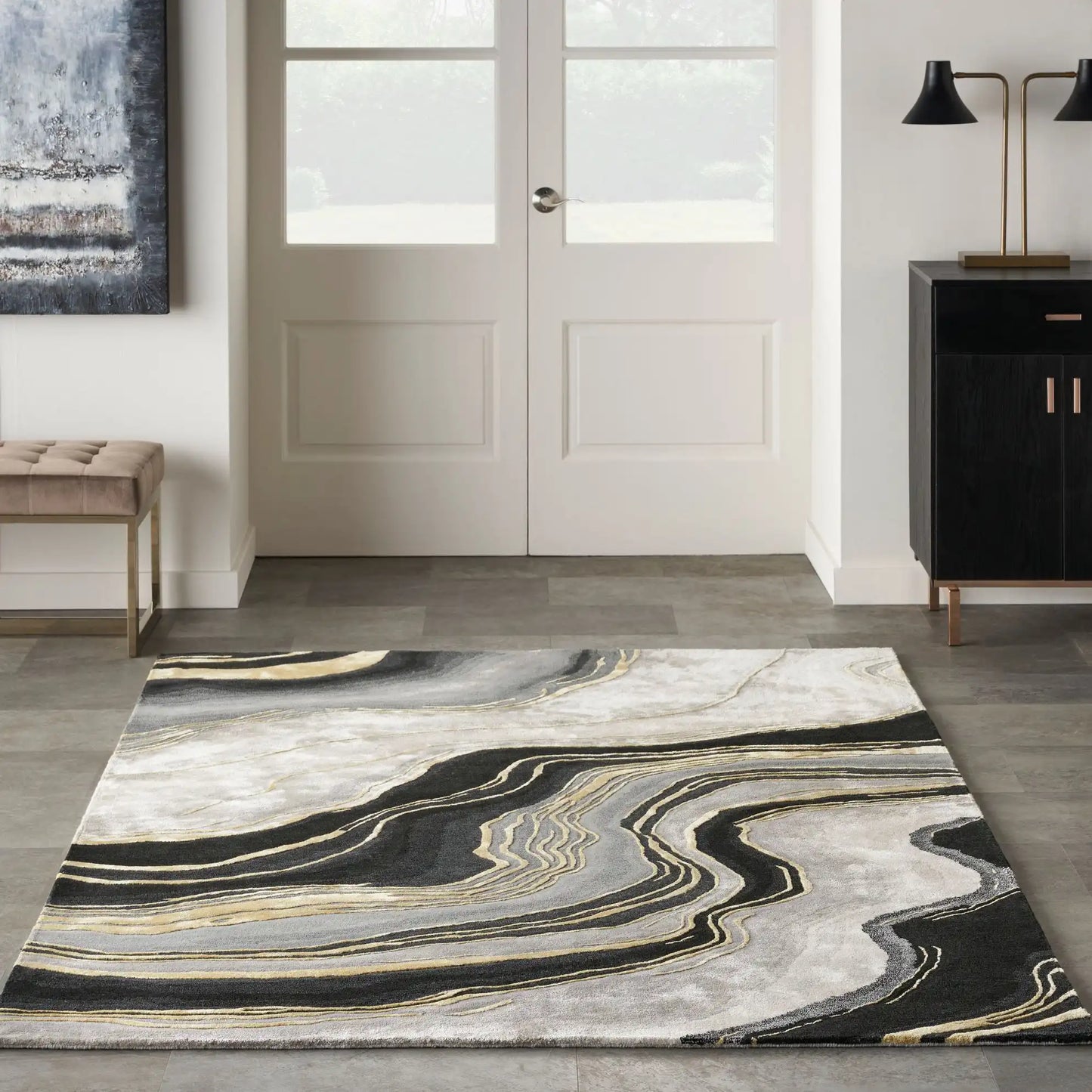 Prismatic PRS31 Charcoal Grey Rug RS
