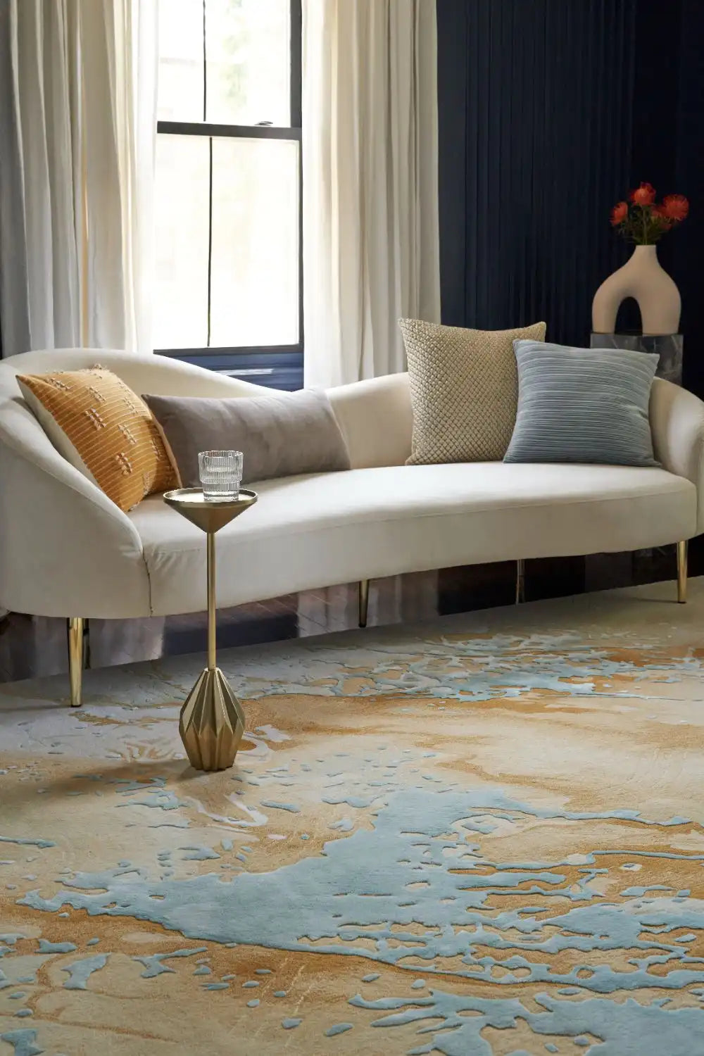Prismatic PRS36 Sand Blue Rug RS