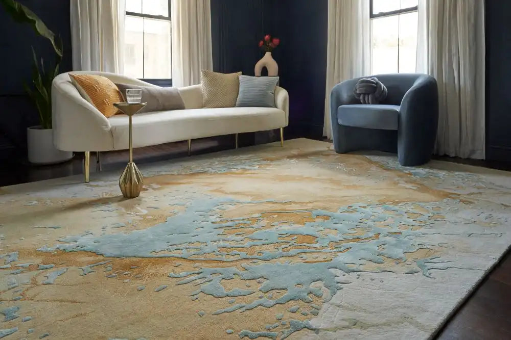 Prismatic PRS36 Sand Blue Rug RS
