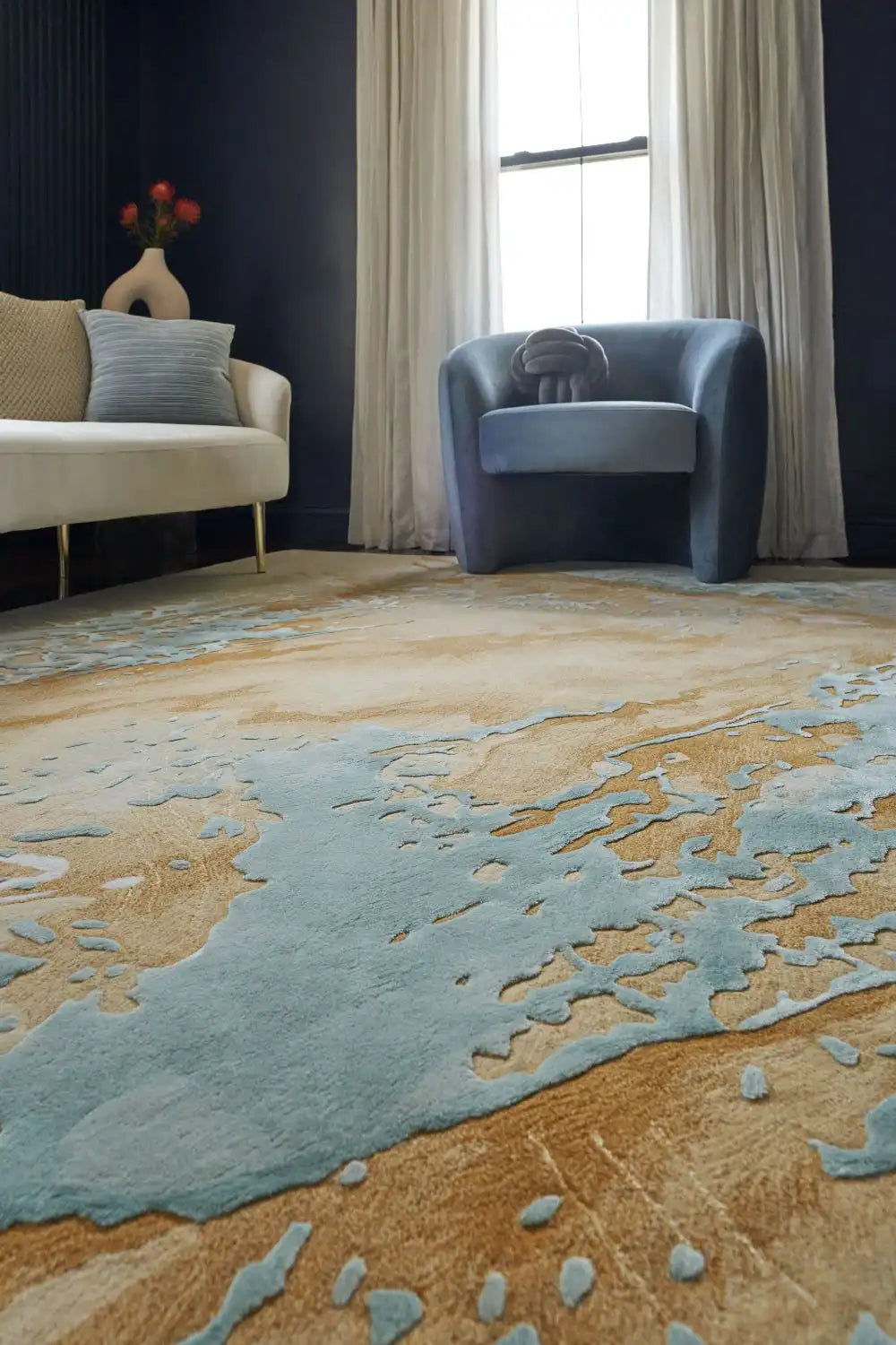 Prismatic PRS36 Sand Blue Rug RS