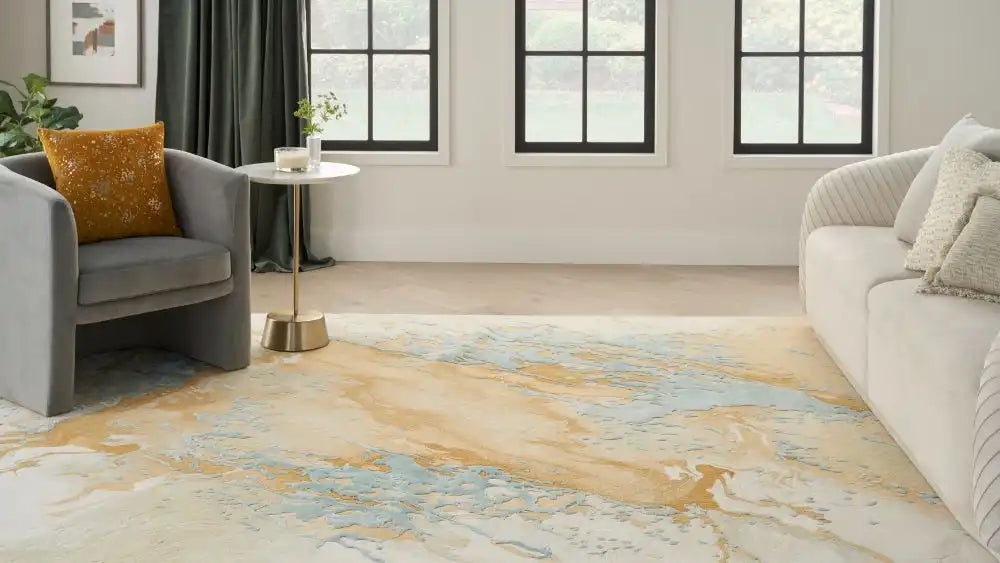 Prismatic PRS36 Sand Blue Rug RS