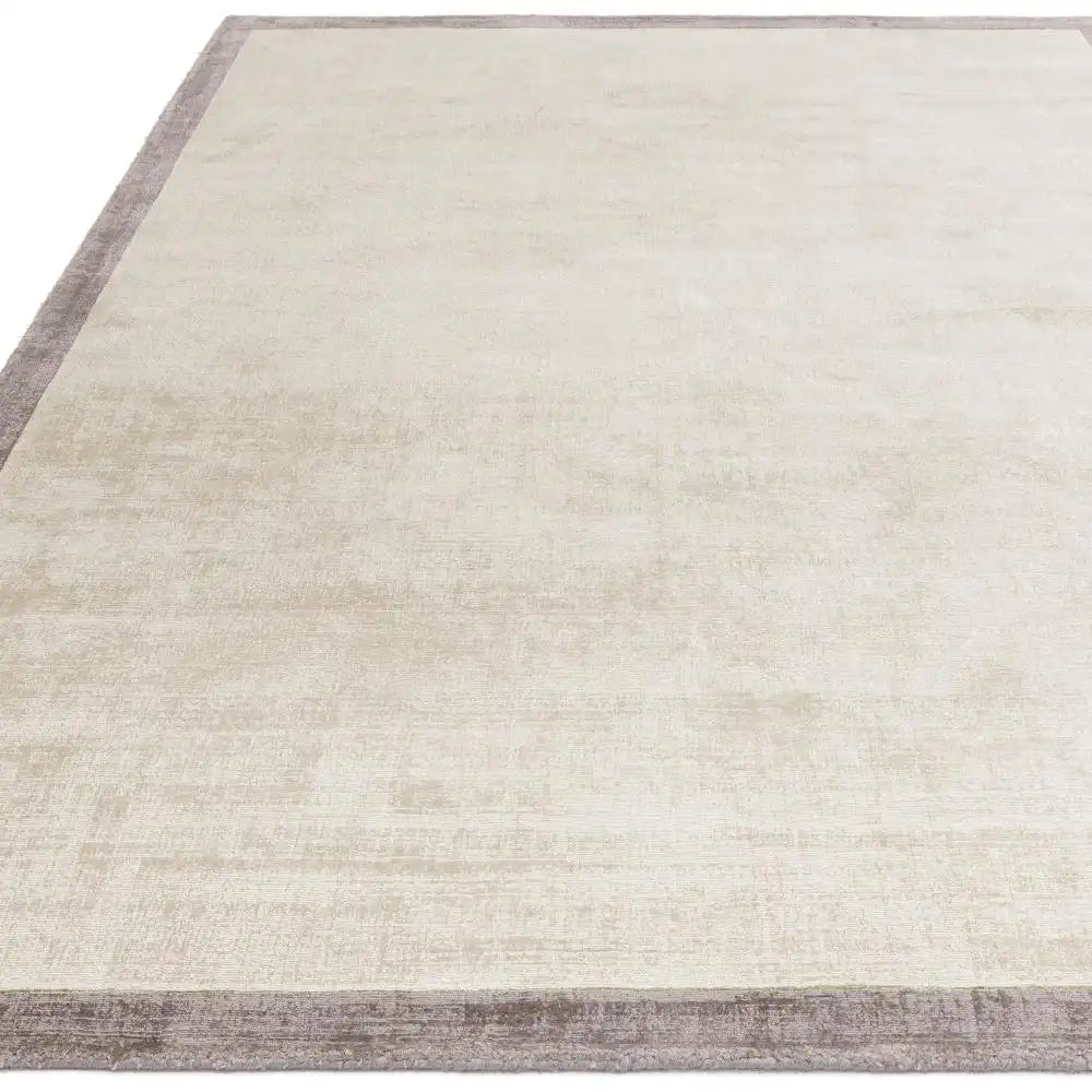 Asiatic blade border putty silver 07 Grey, Ivory Living Room  Rug.