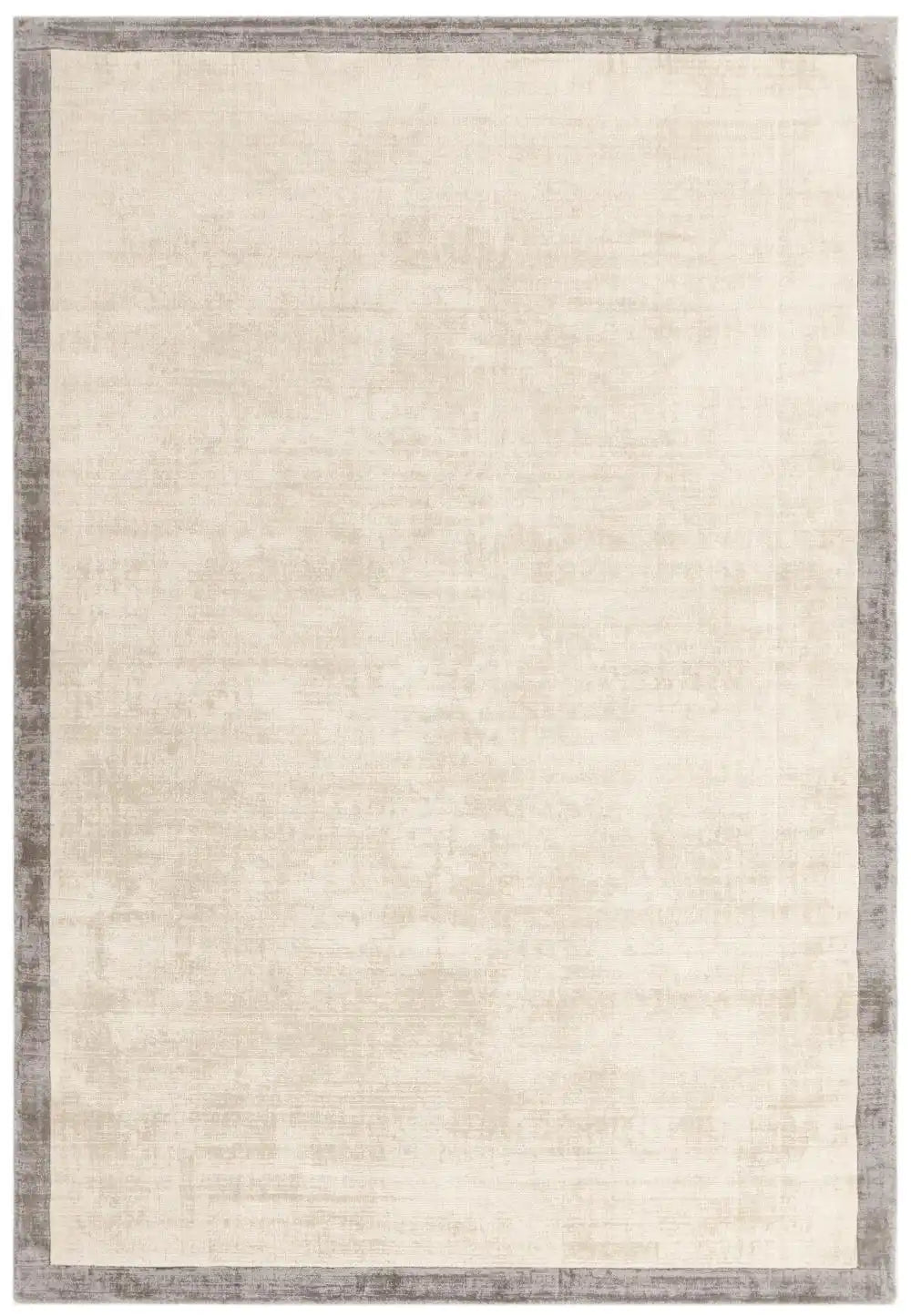 Asiatic blade border putty silver 07 Grey, Ivory Living Room  Rug.