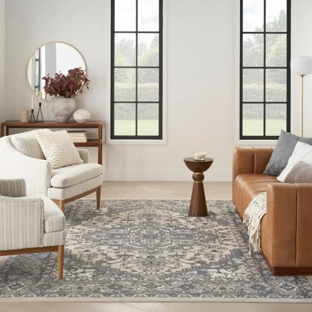 Quarry QUA05 Ivory Blue Rug RS