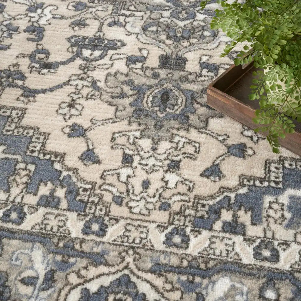 Quarry QUA05 Ivory Blue Rug RS