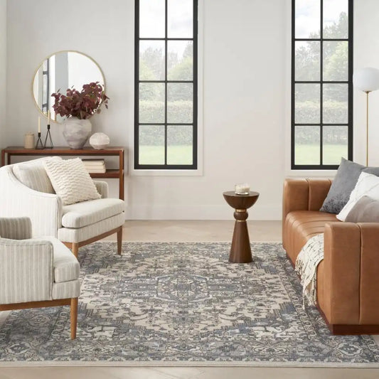 Quarry QUA05 Ivory Blue Rug RS