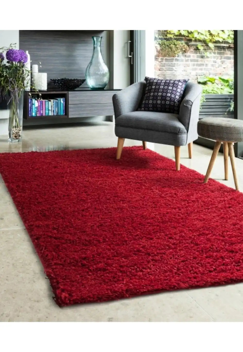 Jazz Shaggy RED Rug RS
