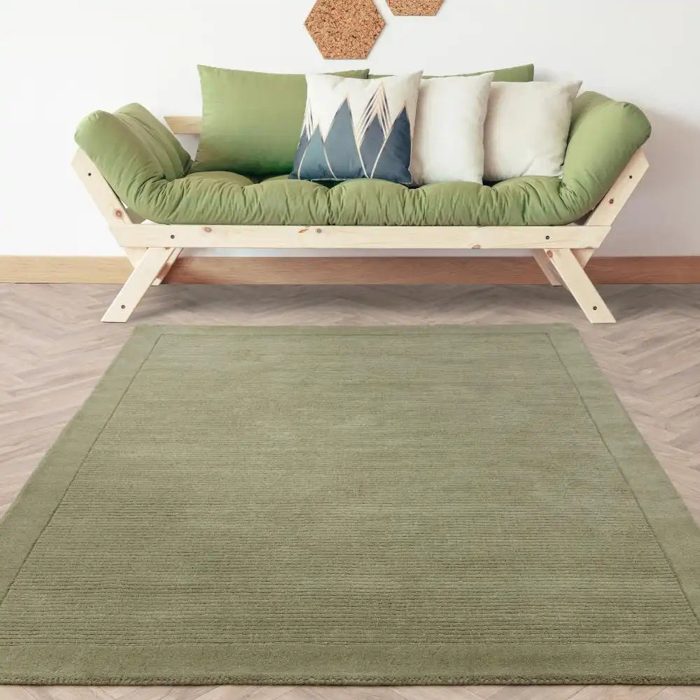 Asiatic york sage Green Living Room Wool Rug.