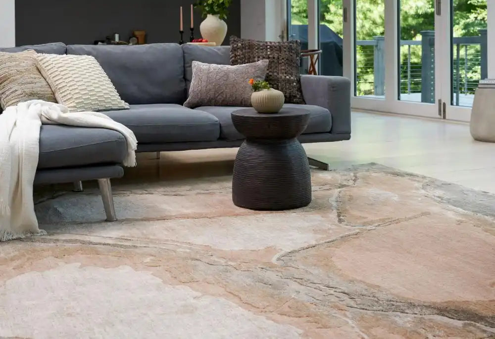 Silk Shadows SHA24 Beige Silver Rug RS