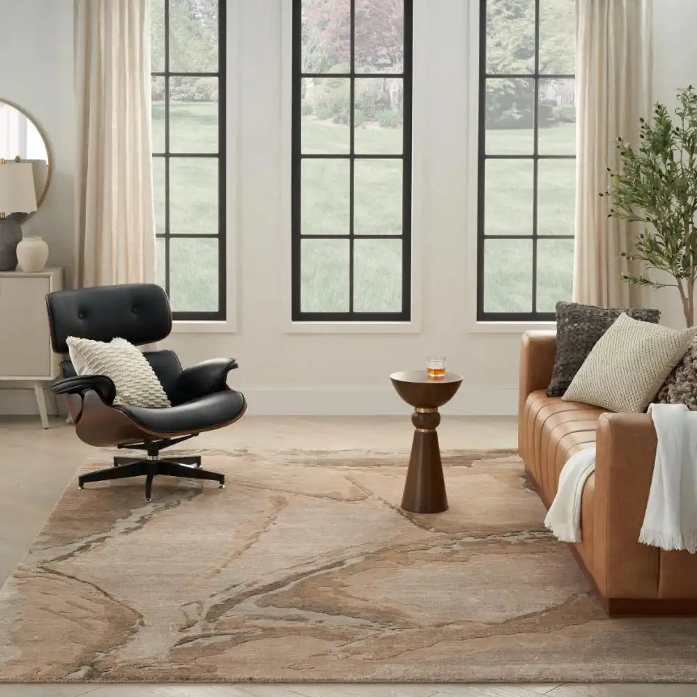 Silk Shadows SHA24 Beige Silver Rug RS