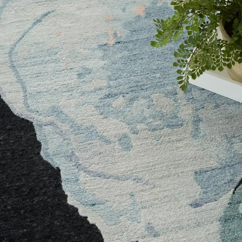 Silk Shadows SHA25 Blue Pink Rug RS