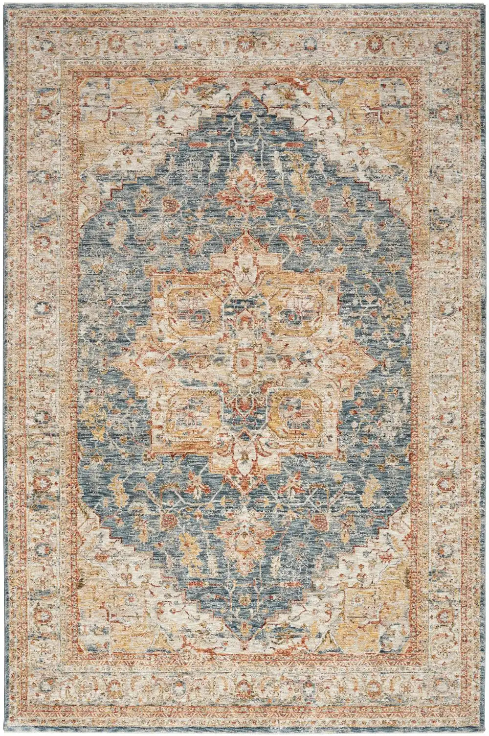 Sahar SHR06 Ivory Blue Rug RS