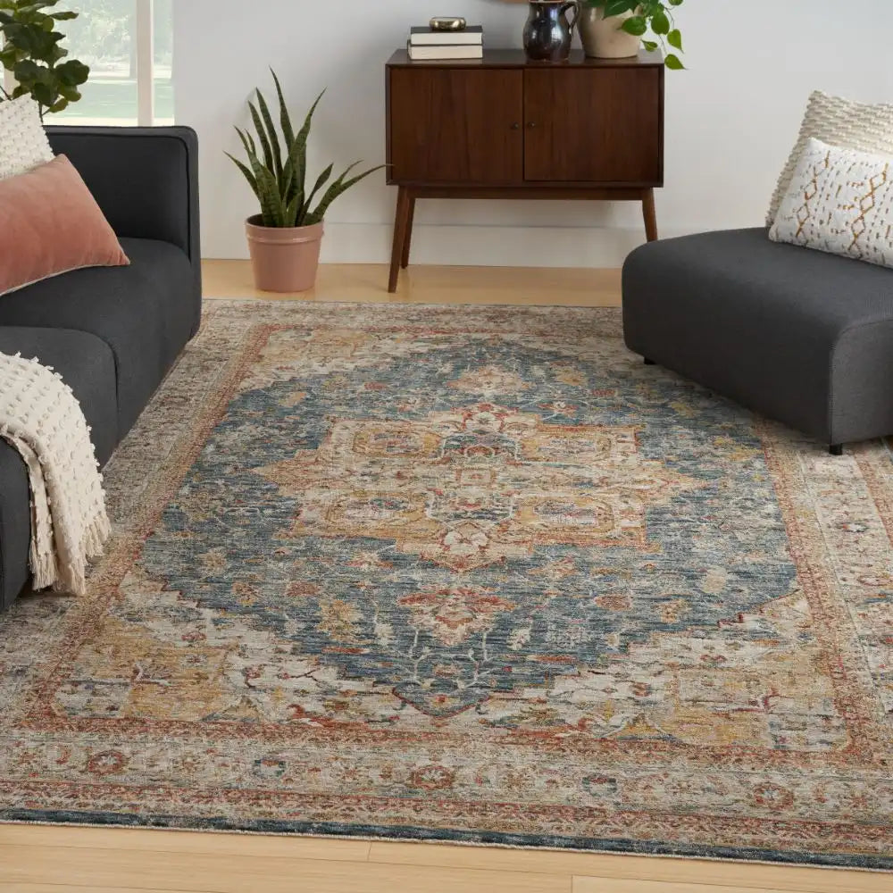 Sahar SHR06 Ivory Blue Rug RS