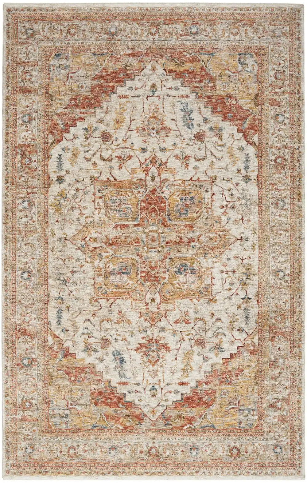 Sahar SHR06 Ivory Rust Rug RS