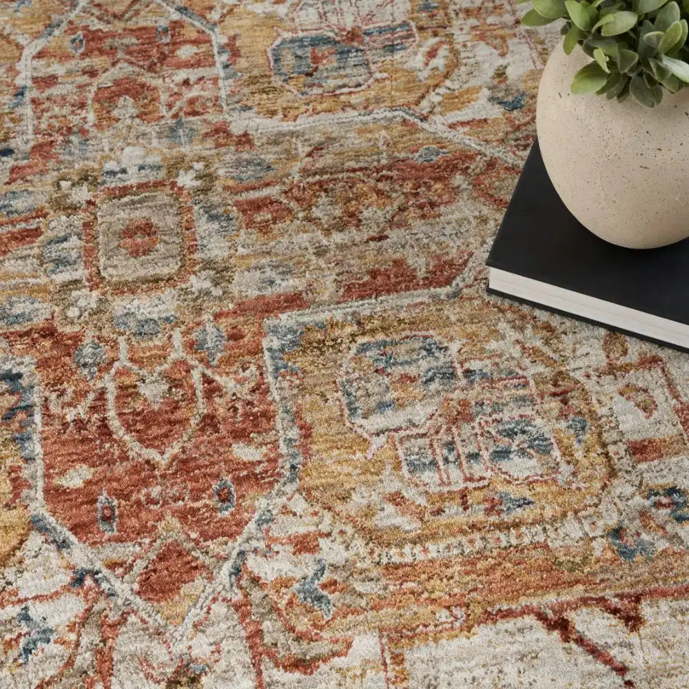 Sahar SHR06 Ivory Rust Rug RS