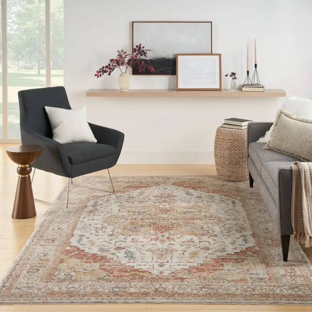 Sahar SHR06 Ivory Rust Rug RS