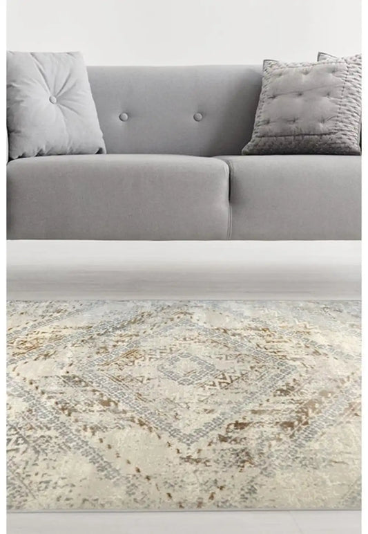 Abstract Melrose SQUARE OCHRE Rug RS
