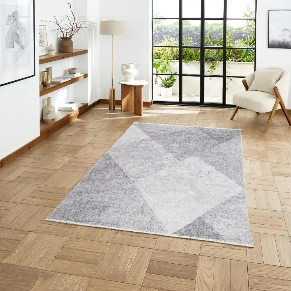 Whisper Think Washable Whisper H1065 Grey Rug RS