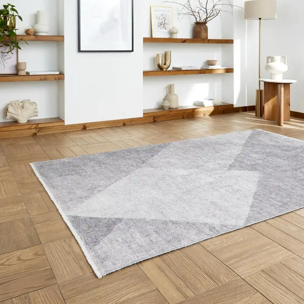 Whisper Think Washable Whisper H1065 Grey Rug RS