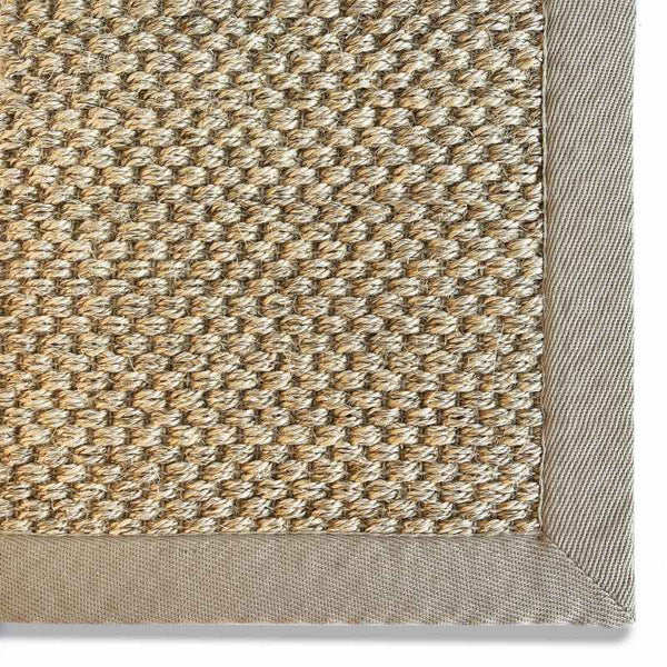 Beige Textured Runner Rug Origins Sisal Woven Border Textured Runner Rug in Light Beige – The Rug ...