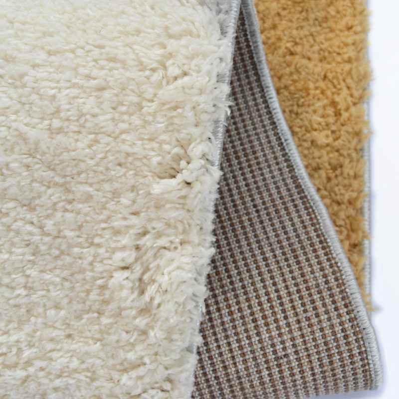 Snug Blocks Shaggy Geometric Rugs in Ochre Yellow