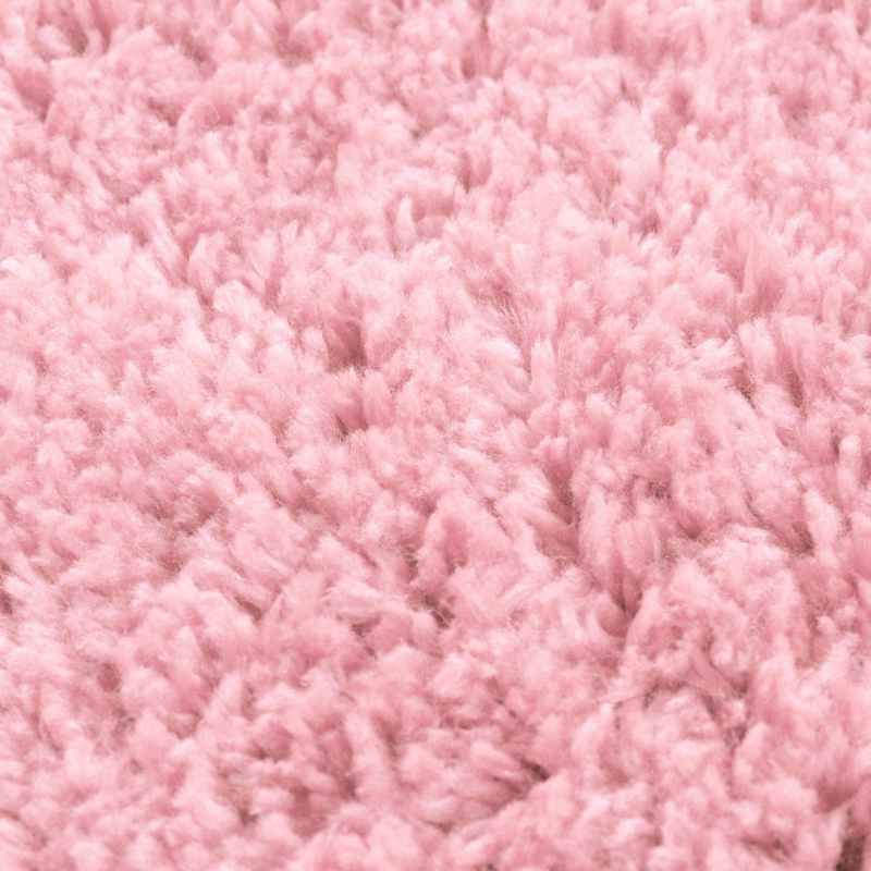 Snug Plain Shaggy Modern Runner Rugs in Pink