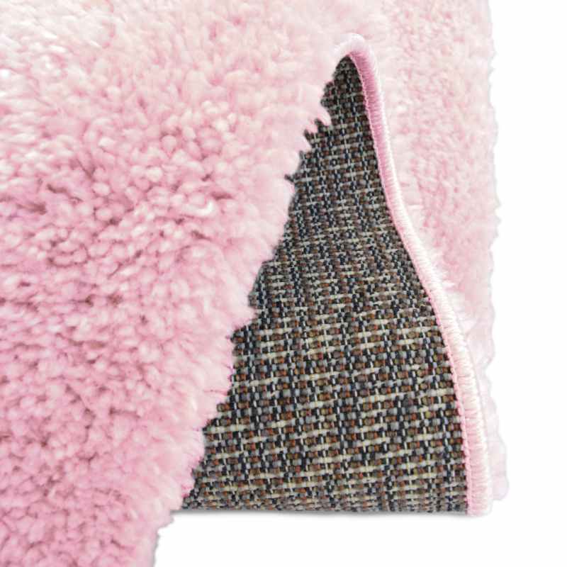 Snug Plain Shaggy Modern Runner Rugs in Pink