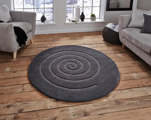 Spiral Grey Rug RS