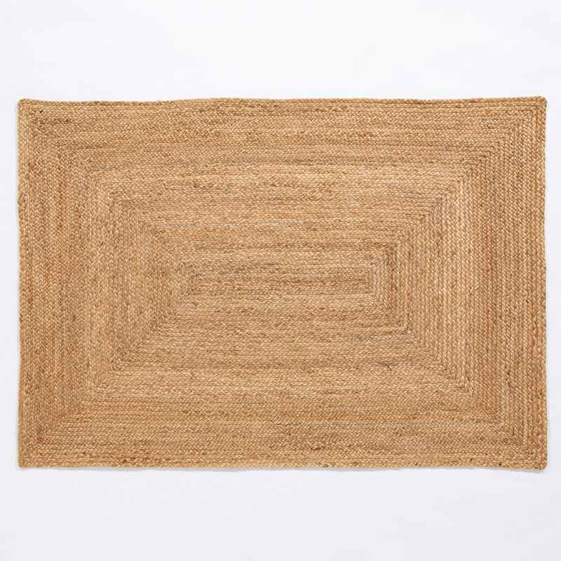 Stockport Natural Hand Braided Jute Rug in Natural