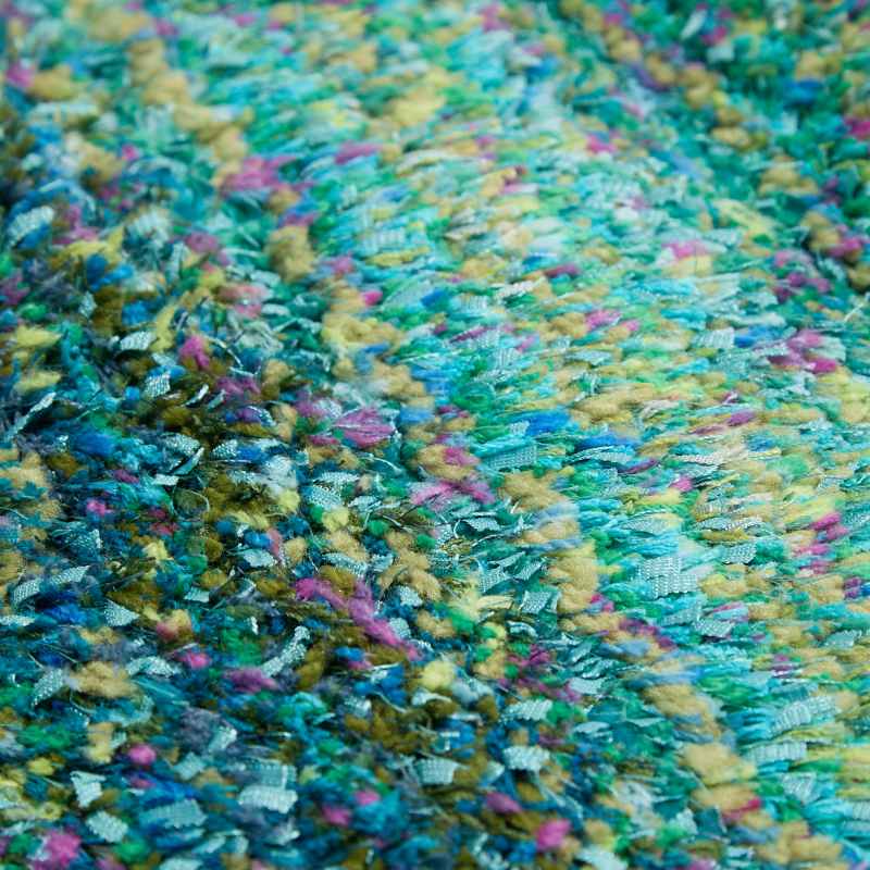 Trellis 3D Shaggy Geometric Modern Rugs in Blue