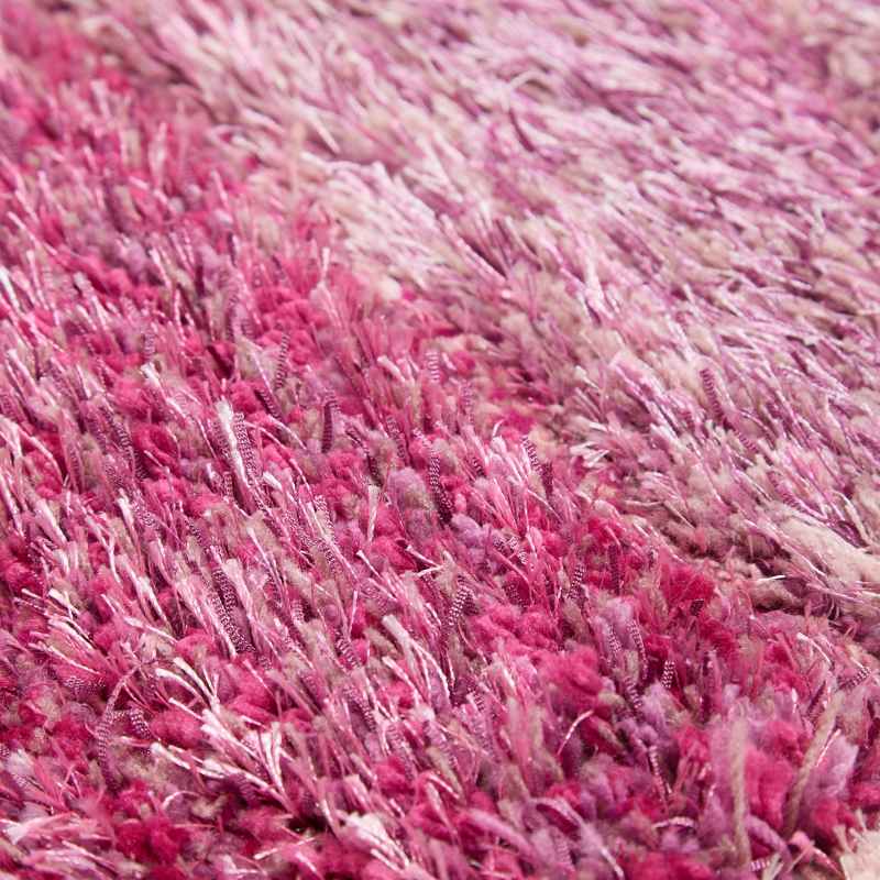Trellis 3D Shaggy Geometric Modern Rugs in Purple