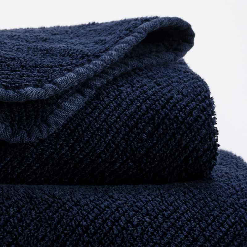 Twill Egyptian Cotton Towels 314 by Designer Abyss & Habidecor in Navy Blue