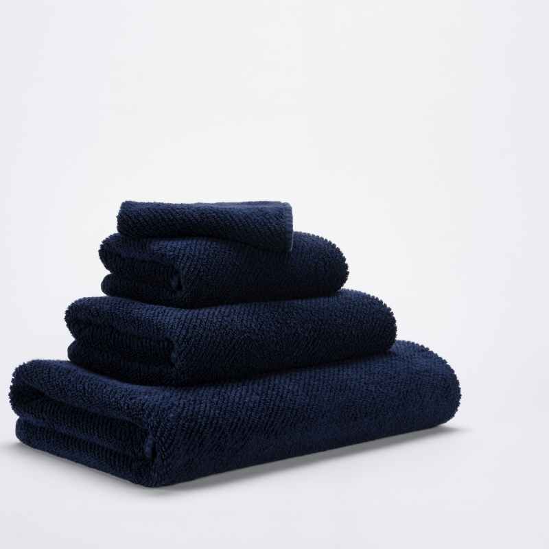 Twill Egyptian Cotton Towels 314 by Designer Abyss & Habidecor in Navy Blue