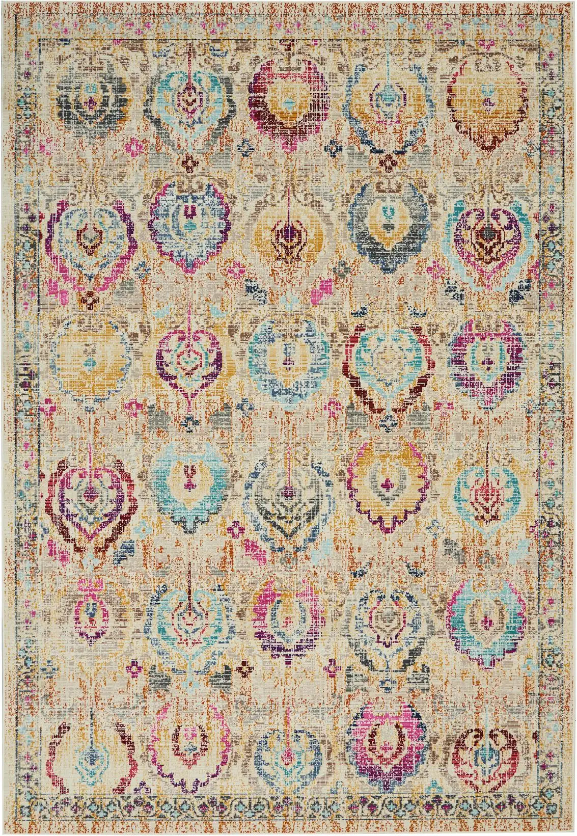 Vintage Kashan VKA04 Ivory Multi Rug RS