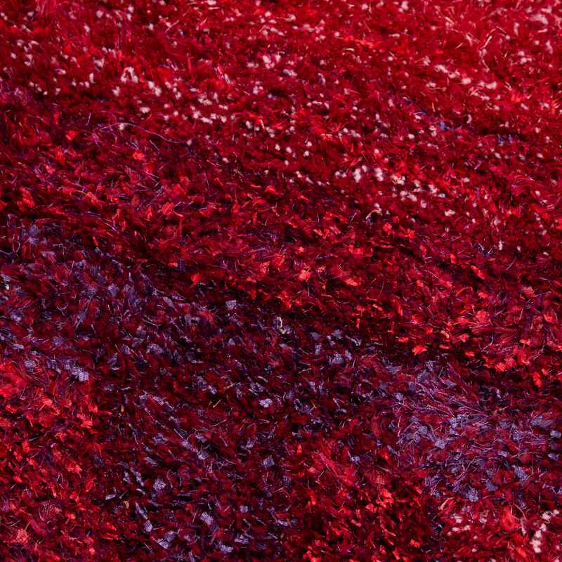 Wave 3D Shaggy Abstract Modern Rugs in Fuchsia Pink