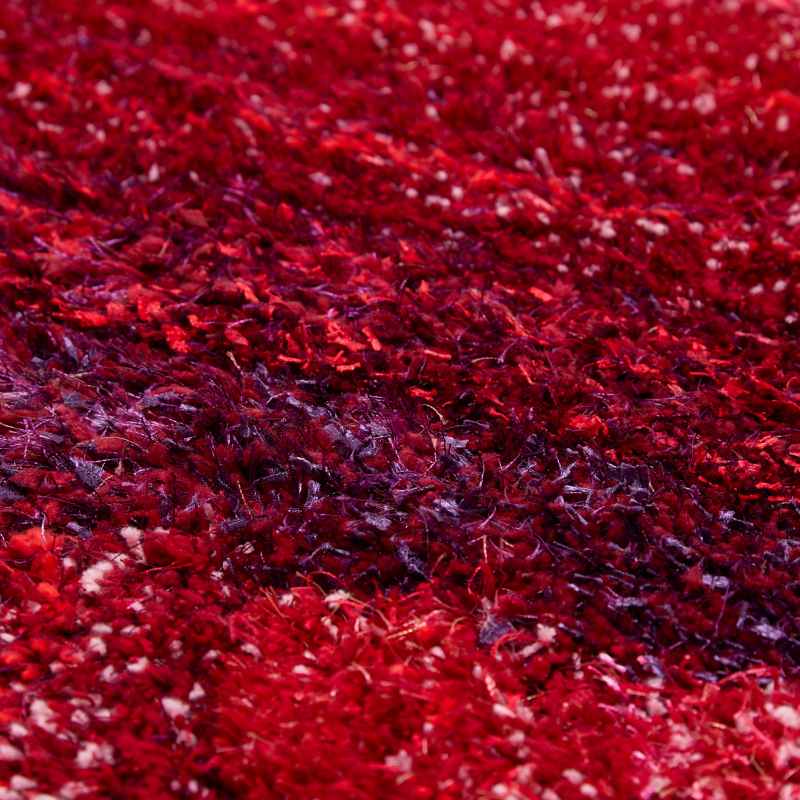 Wave 3D Shaggy Abstract Modern Rugs in Fuchsia Pink