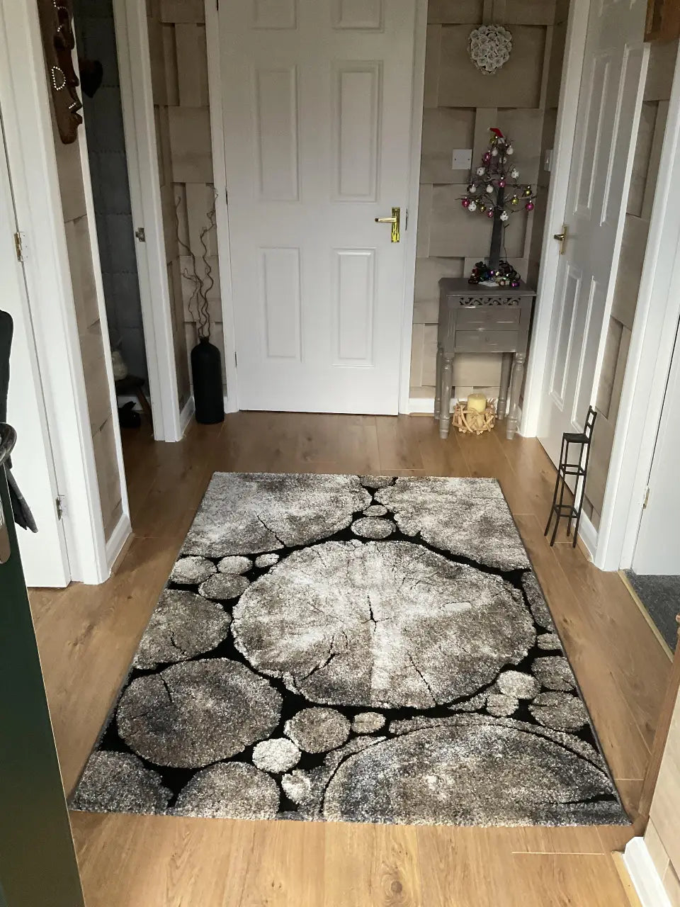 Woodland Think 6318 Beige Black Rug RS